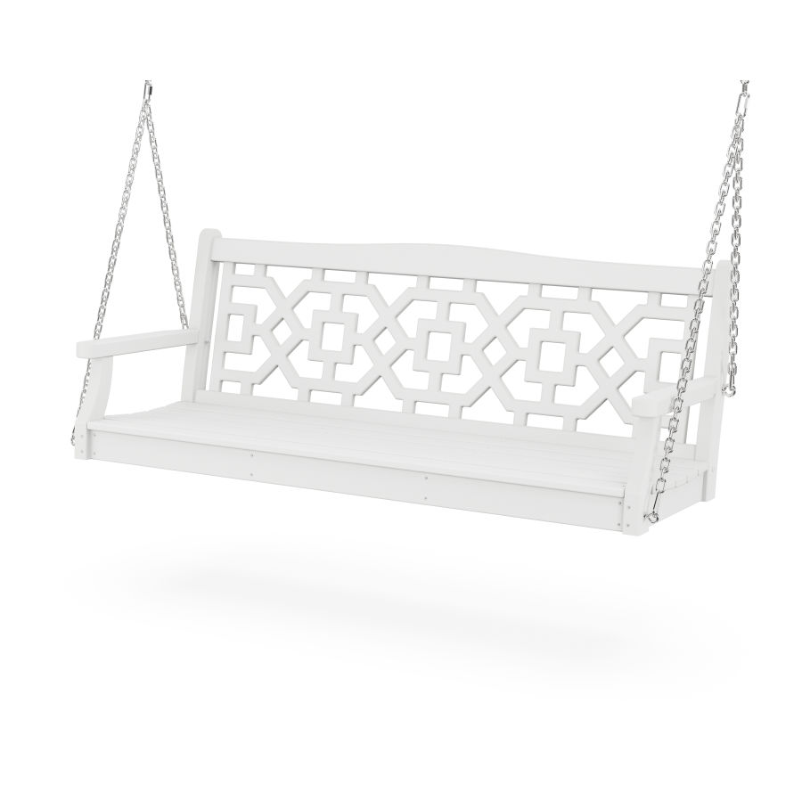 POLYWOOD Chinoiserie 60” Swing in White