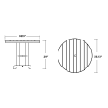 Thumbnail for 36" Round Farmhouse Dining Table