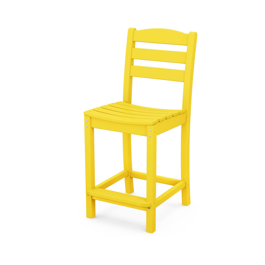 POLYWOOD La Casa Café Counter Side Chair in Lemon