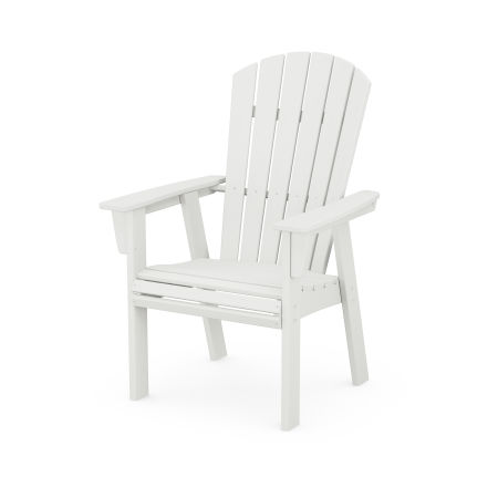 POLYWOOD Nautical Adirondack Dining Chair in Vintage White