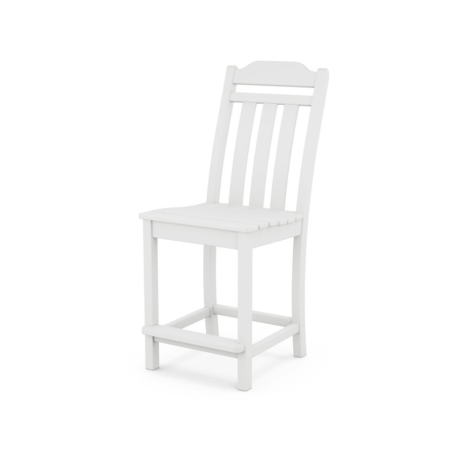 POLYWOOD Country Living Counter Side Chair in White