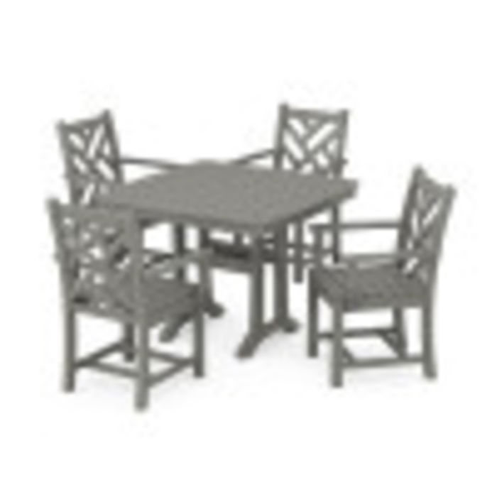 POLYWOOD Chippendale 5-Piece Dining Set with Trestle Legs