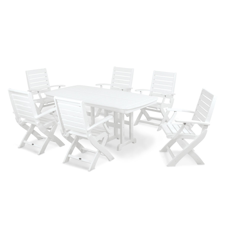 POLYWOOD Signature 7-Piece Dining Set in White