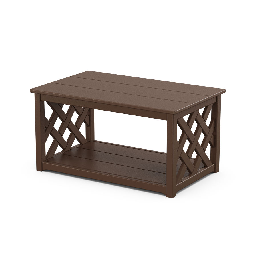 POLYWOOD Wovendale Coffee Table in Mahogany