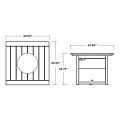 Thumbnail for Square 42" Fire Pit Table