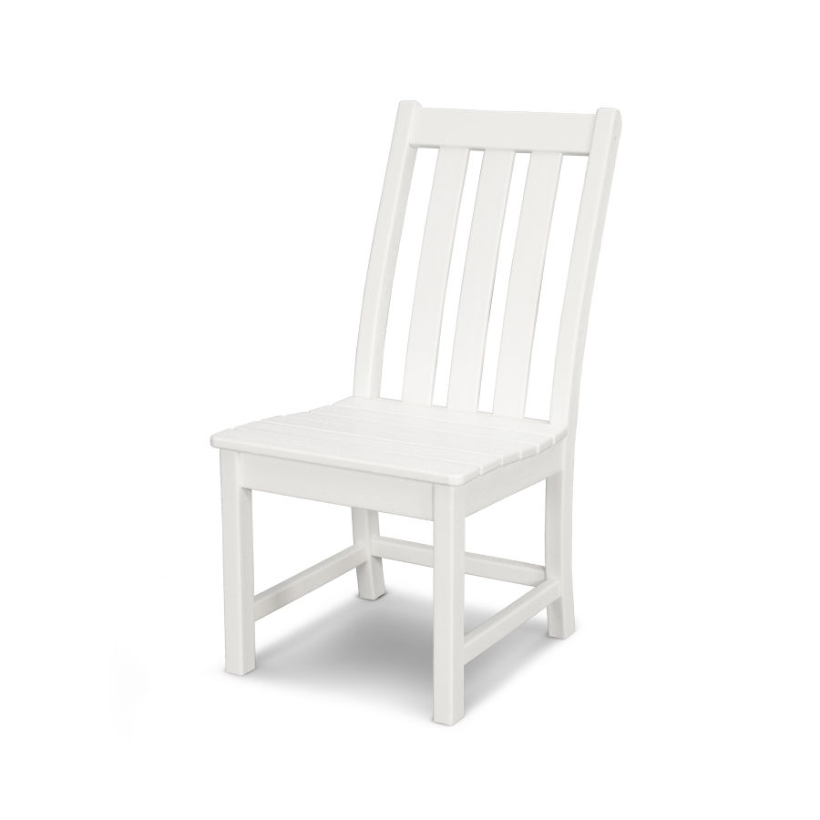 POLYWOOD Vineyard Dining Side Chair in Vintage White