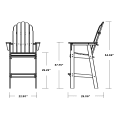 Thumbnail for Vineyard Curveback Adirondack Bar Chair
