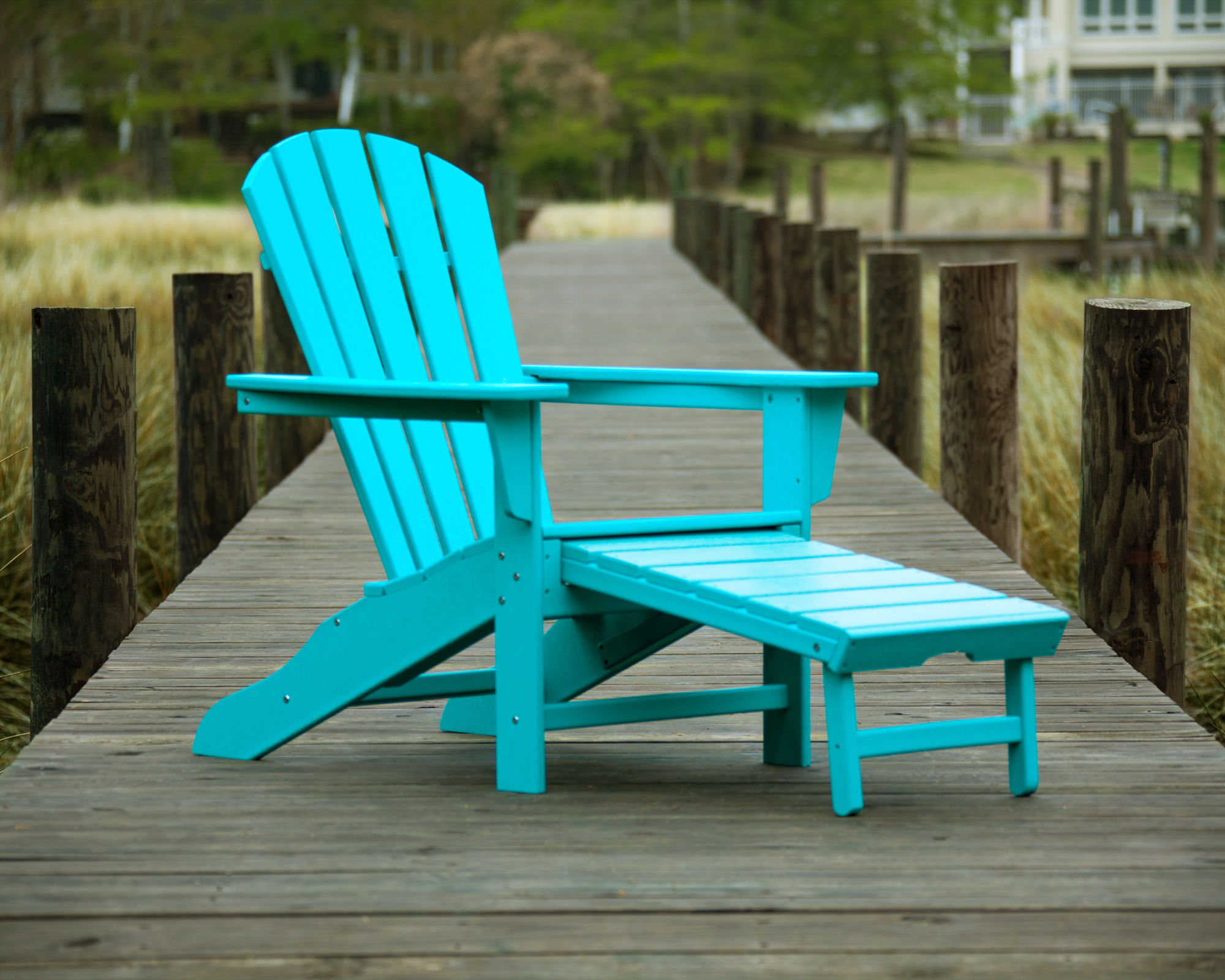 polywood adirondack chair with pull out ottoman