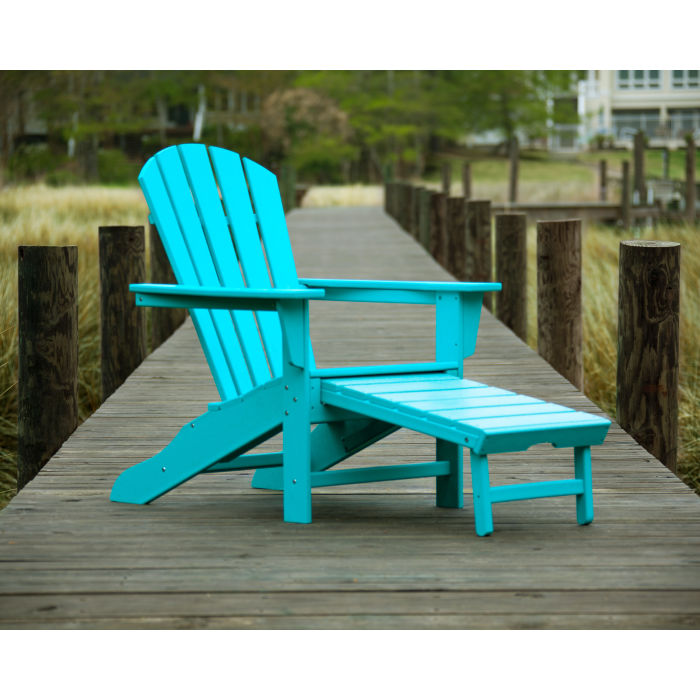 polywood south beach ultimate adirondack chair with hideaway ottoman