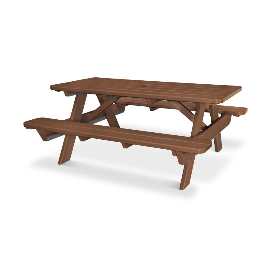 POLYWOOD Park 72" Picnic Table in Teak