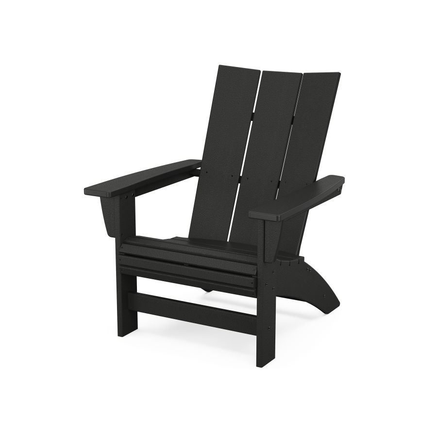 POLYWOOD Modern Grand Adirondack Chair in Black