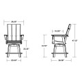 Thumbnail for Modern Curveback Adirondack Swivel Counter Chair
