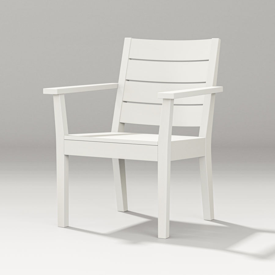 POLYWOOD Latitude Dining Arm Chair in Vintage White