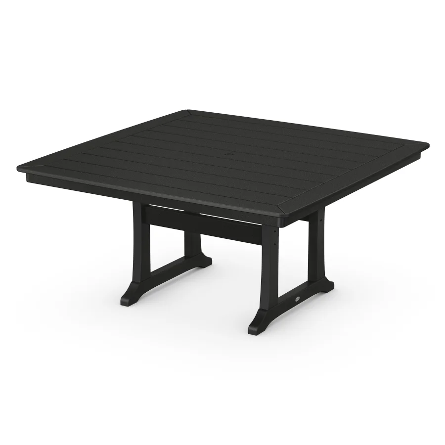 POLYWOOD 59" Dining Table in Black