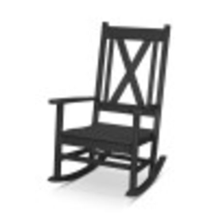 POLYWOOD Braxton Porch Rocking Chair in Black
