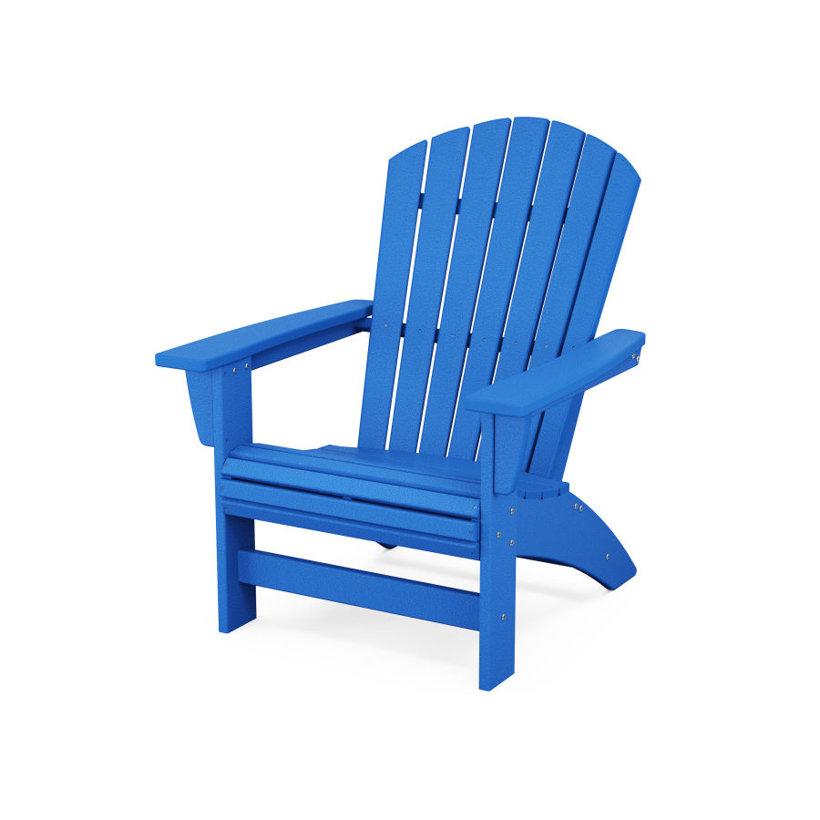 POLYWOOD Nautical Grand Adirondack Chair in Pacific Blue