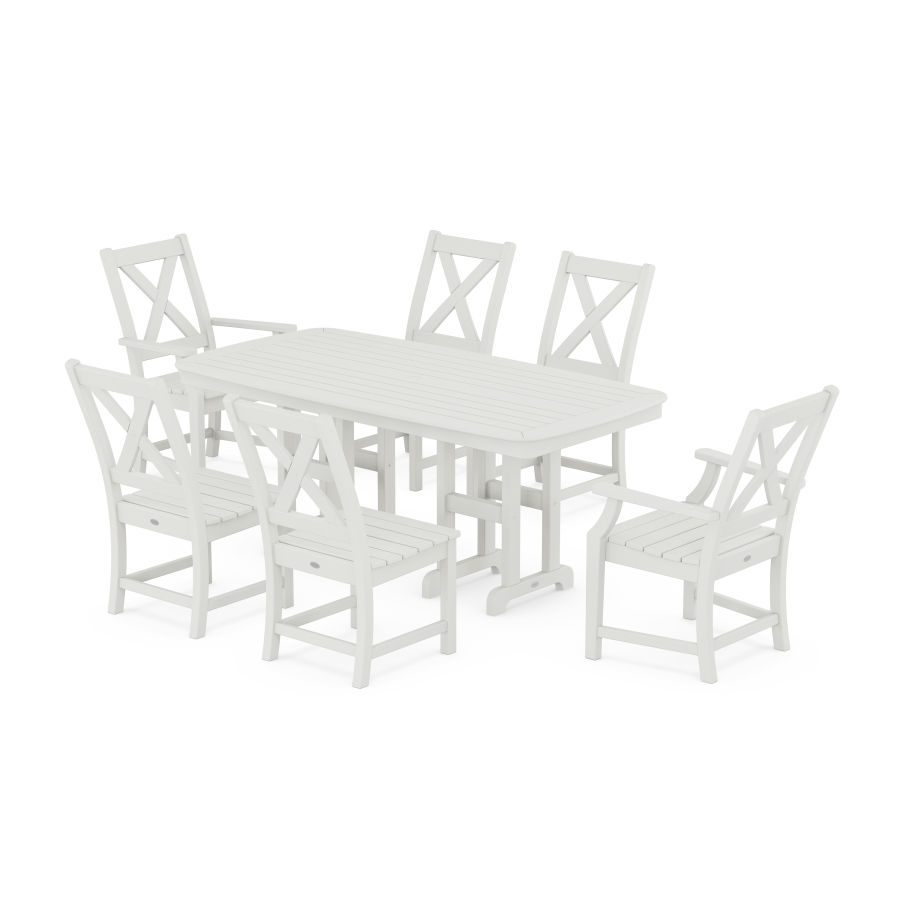 POLYWOOD Braxton 7-Piece Dining Set in Vintage White