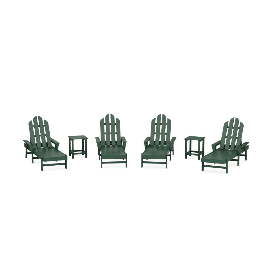 POLYWOOD Long Island Chaise 6-Piece Set in Green