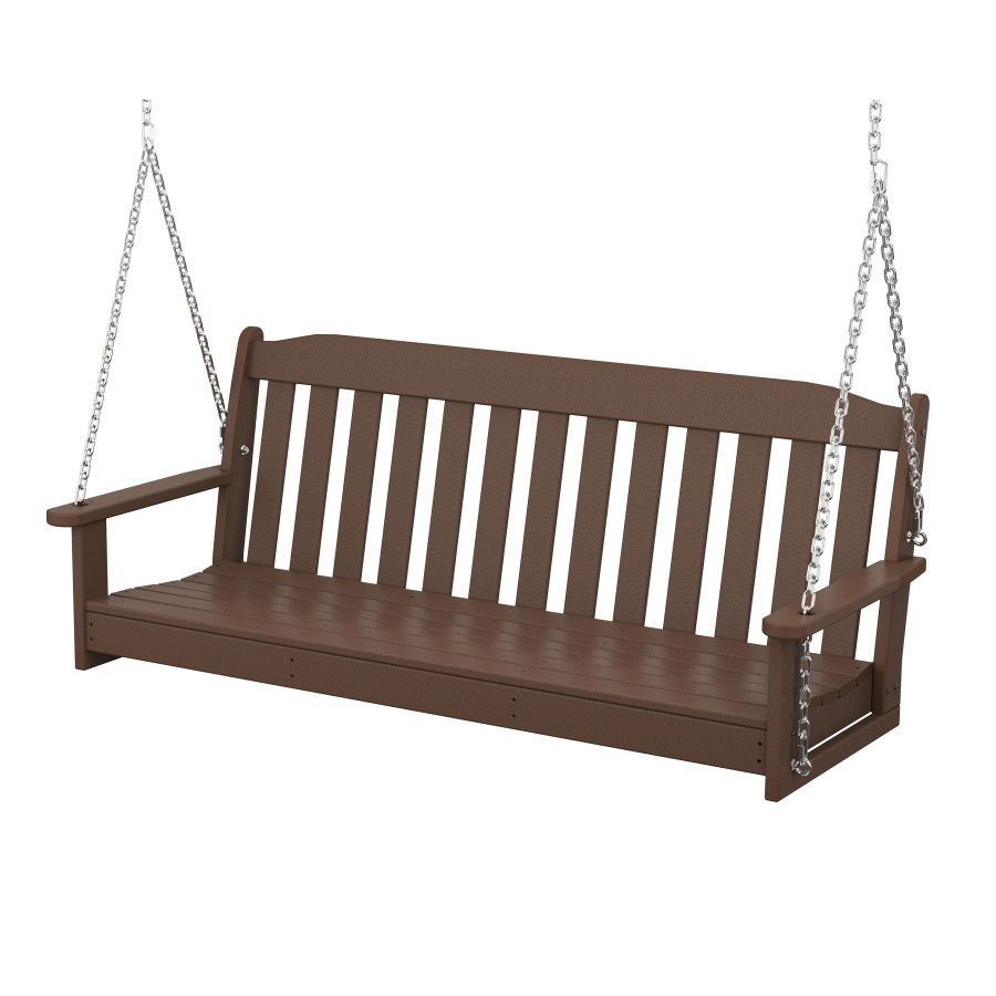 POLYWOOD Country Living 60" Swing in Mahogany