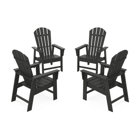 4-Piece South Beach Casual Chair Conversation Set in Black