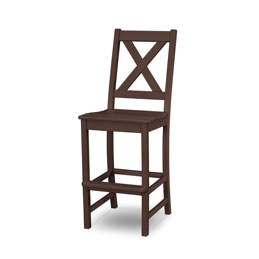 POLYWOOD Braxton Bar Side Chair in Mahogany