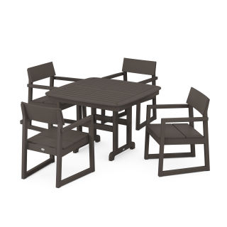 EDGE 5-Piece Dining Set with Trestle Legs in Vintage Finish
