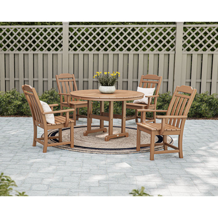 Polywood® Country Living 5 Piece Round Farmhouse Dining Set Pws1644 1 0488