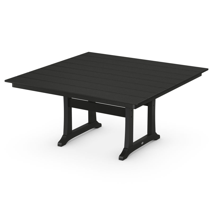 POLYWOOD 59" Square Dining Table in Black