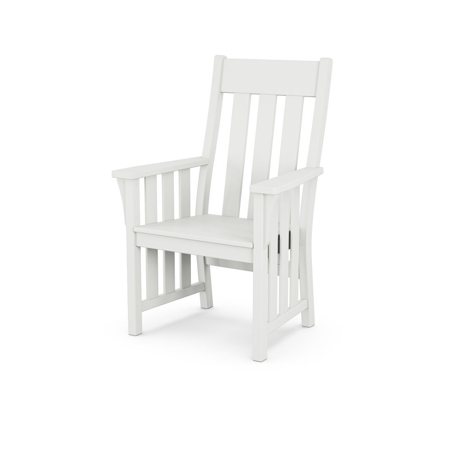 POLYWOOD Acadia Dining Arm Chair in White