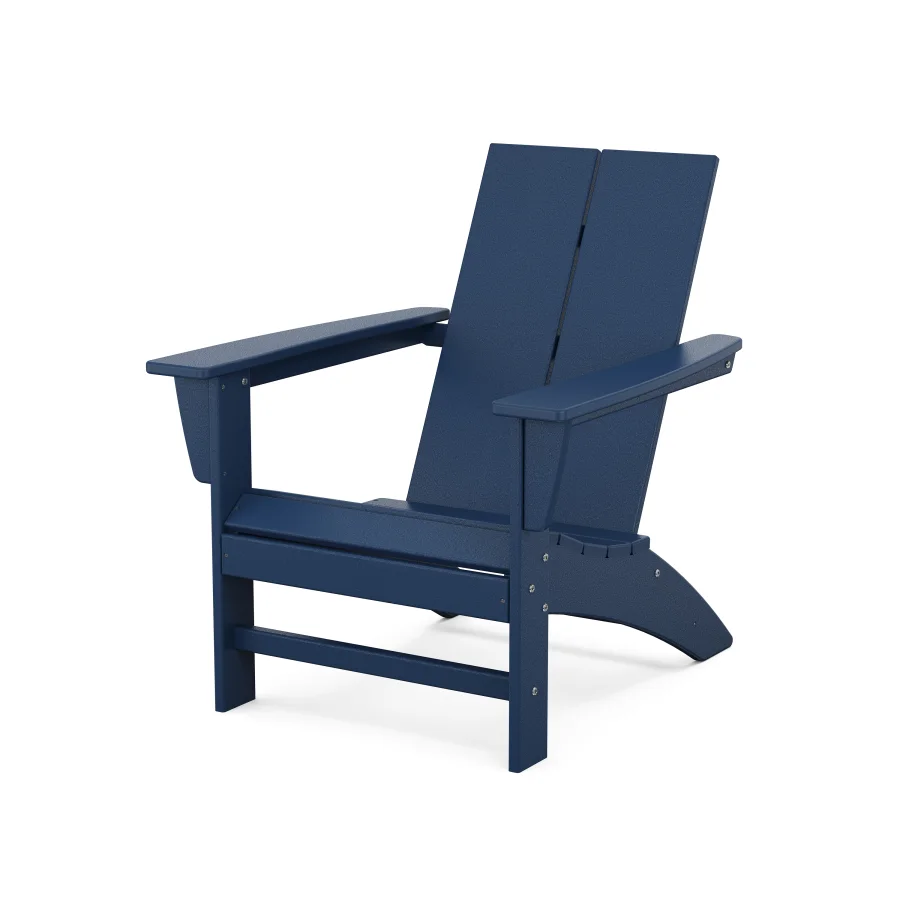 POLYWOOD Cottage Modern Adirondack Chair in Navy