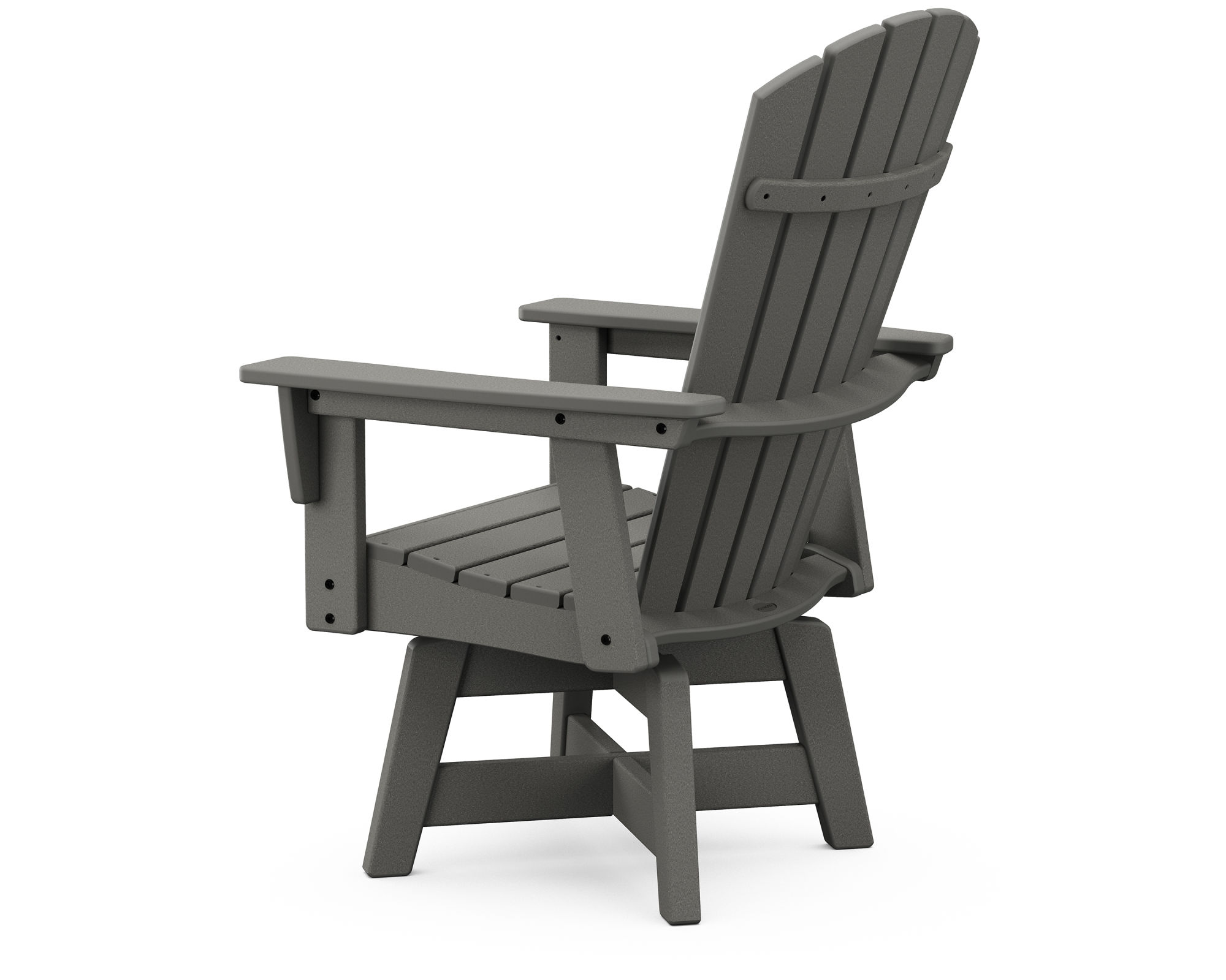 POLYWOOD® Nautical Curveback Adirondack Swivel Dining Chair ADDSV610