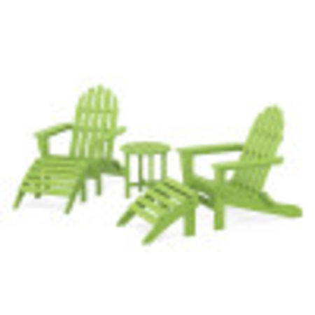 POLYWOOD Classic Adirondack 5-Piece Casual Set in Lime