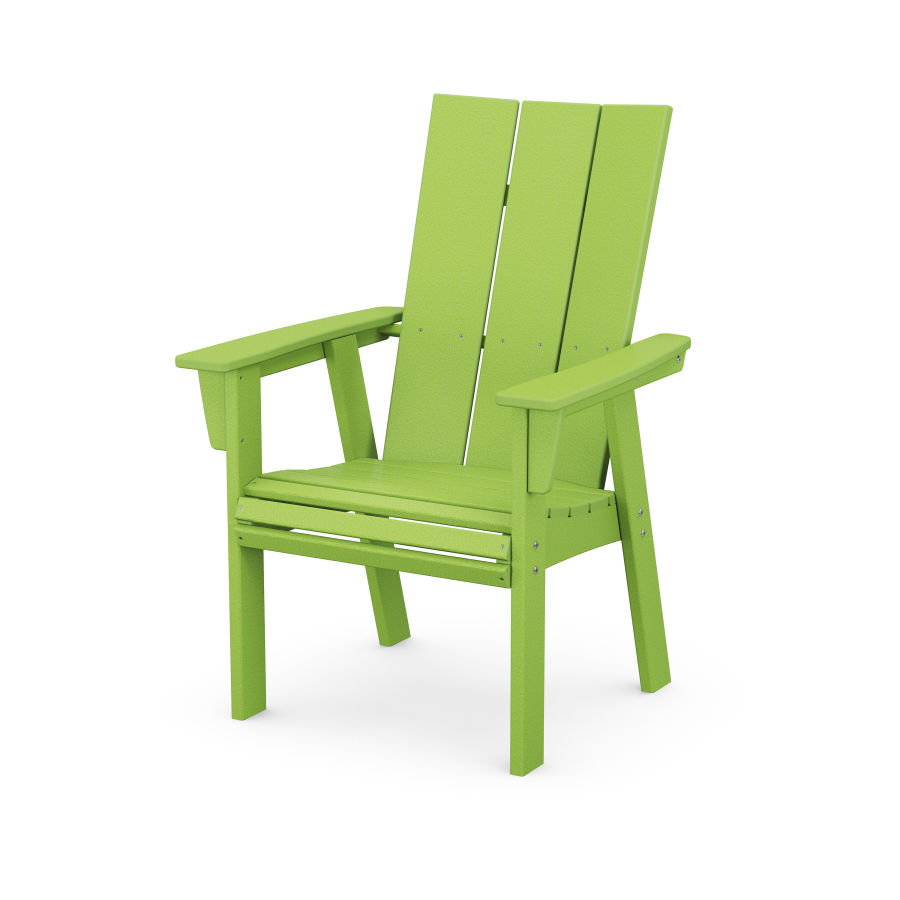 POLYWOOD Modern Adirondack Dining Chair in Lime