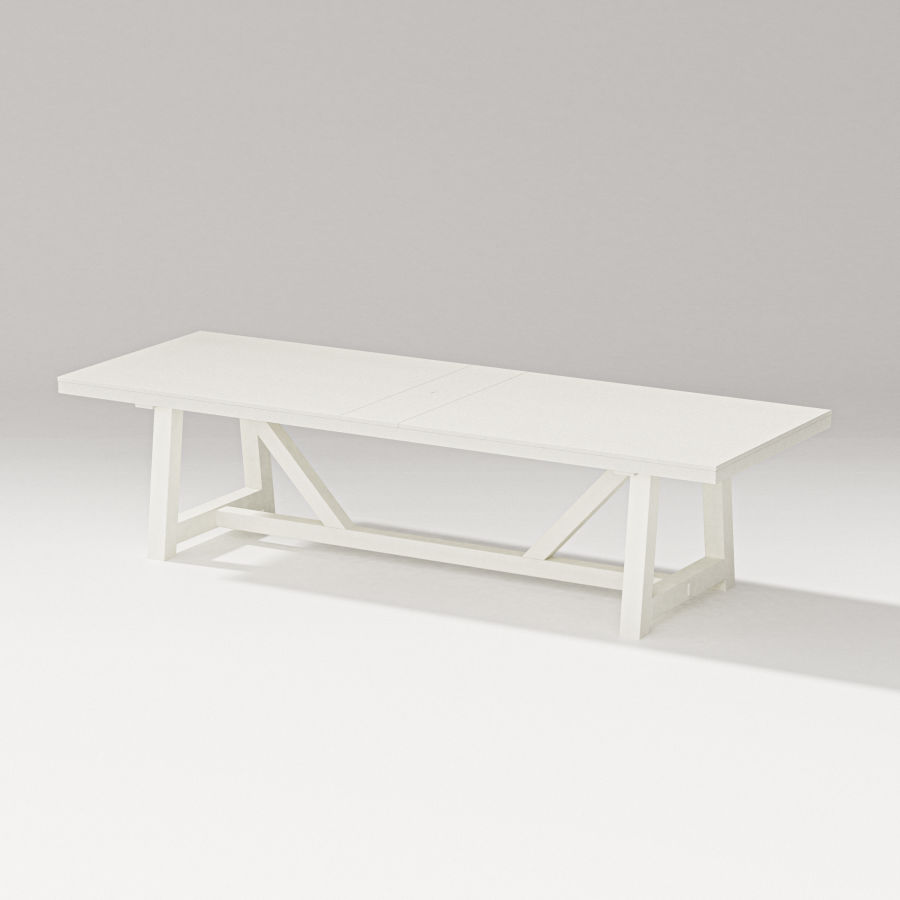 POLYWOOD 120" A-Frame Dining Table in Vintage White