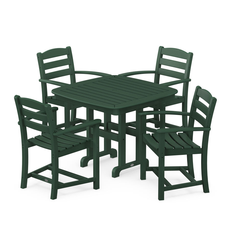 POLYWOOD La Casa Café 5-Piece Arm Chair Dining Set in Green