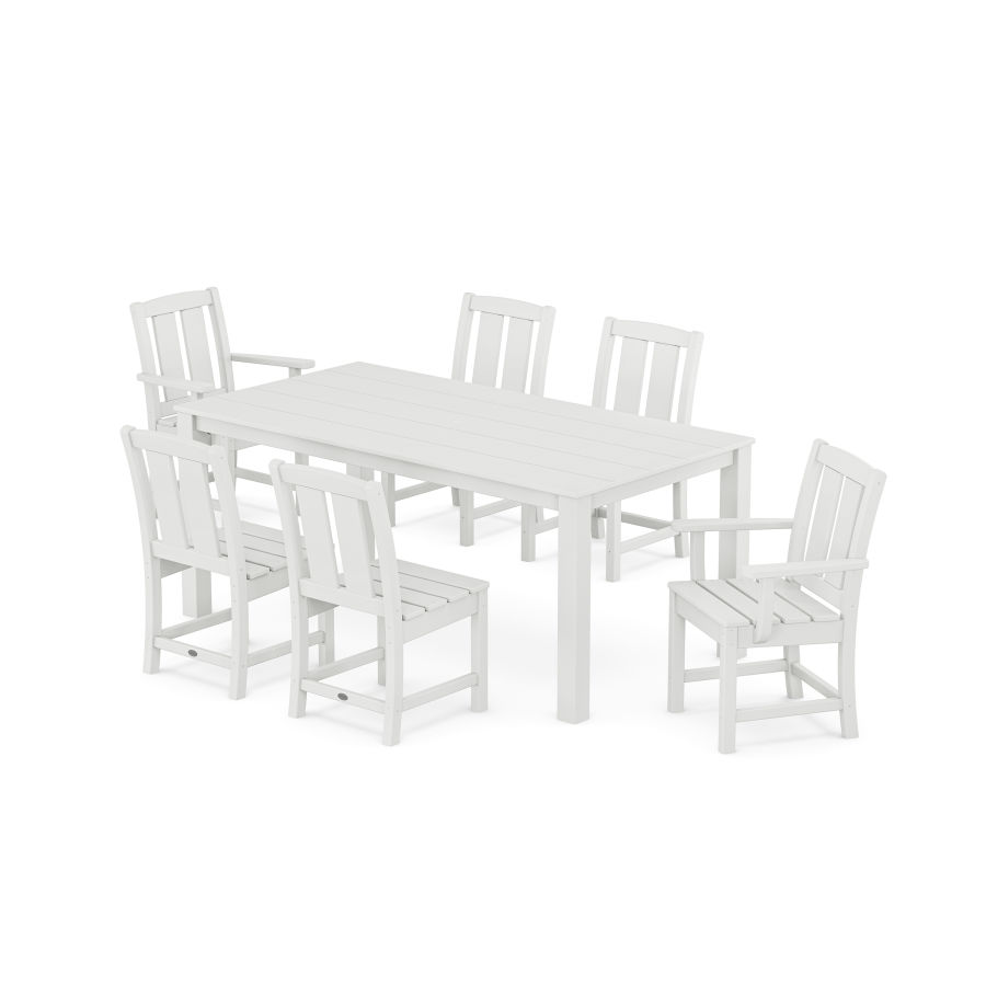 POLYWOOD Mission 7-Piece Parsons Dining Set in White