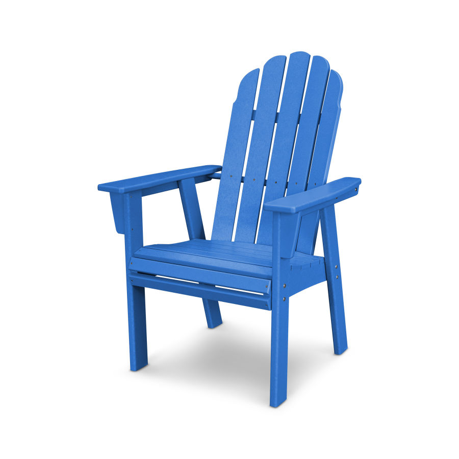 POLYWOOD Vineyard Curveback Upright Adirondack Chair in Pacific Blue