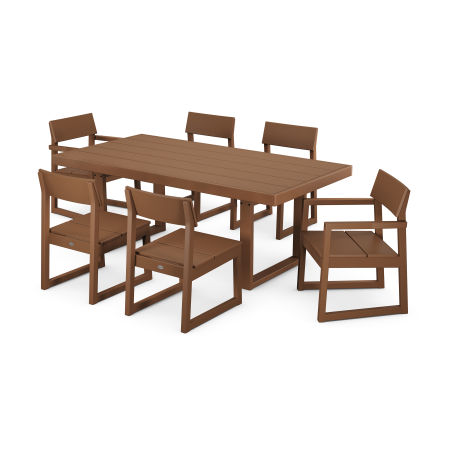 POLYWOOD EDGE 7-Piece Dining Set in Teak