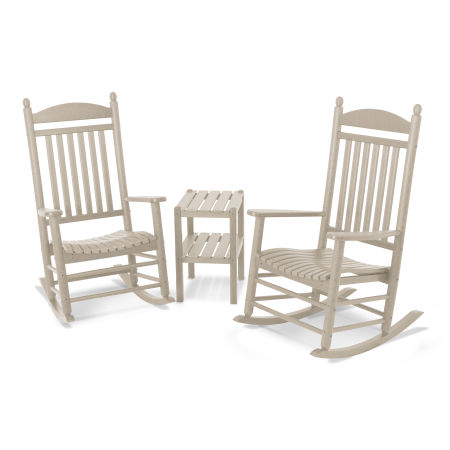POLYWOOD Jefferson 3-Piece Rocker Set in Sand