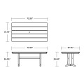 Thumbnail for Farmhouse Trestle 37" x 72" Dining Table
