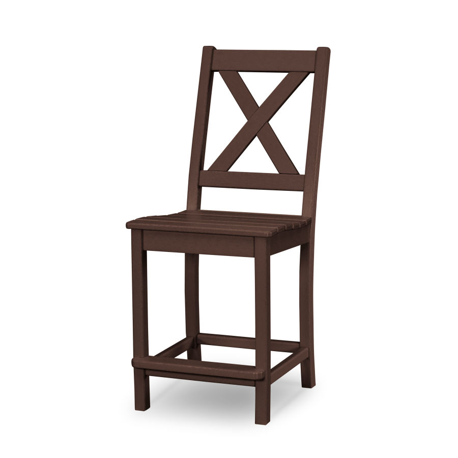 POLYWOOD Braxton Counter Side Chair in Mahogany
