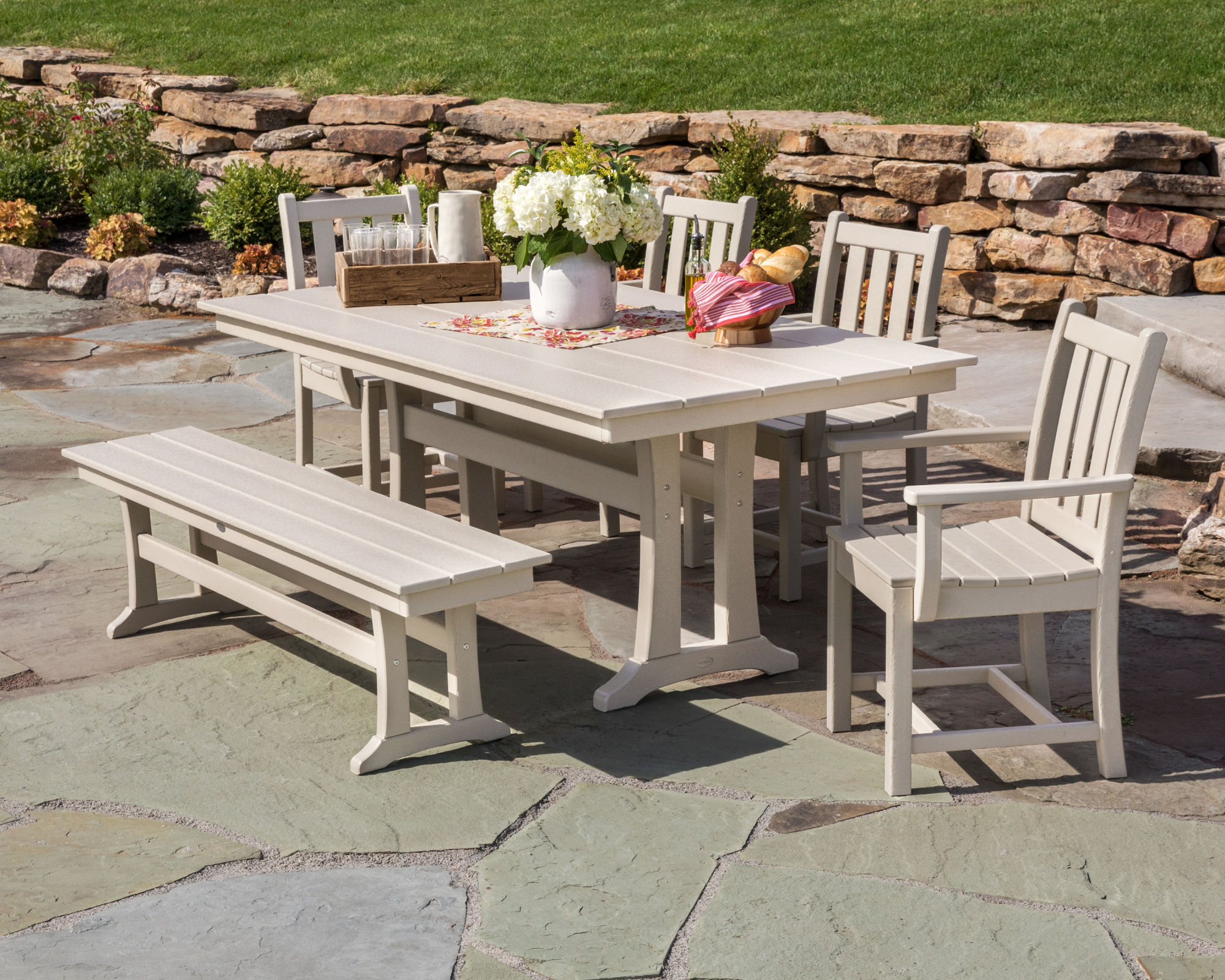 polywood traditional garden dining set