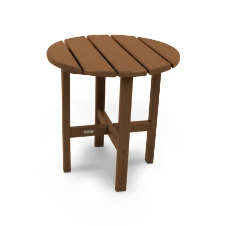 POLYWOOD 18" Round Side Table by Ivy Terrace™ in Teak