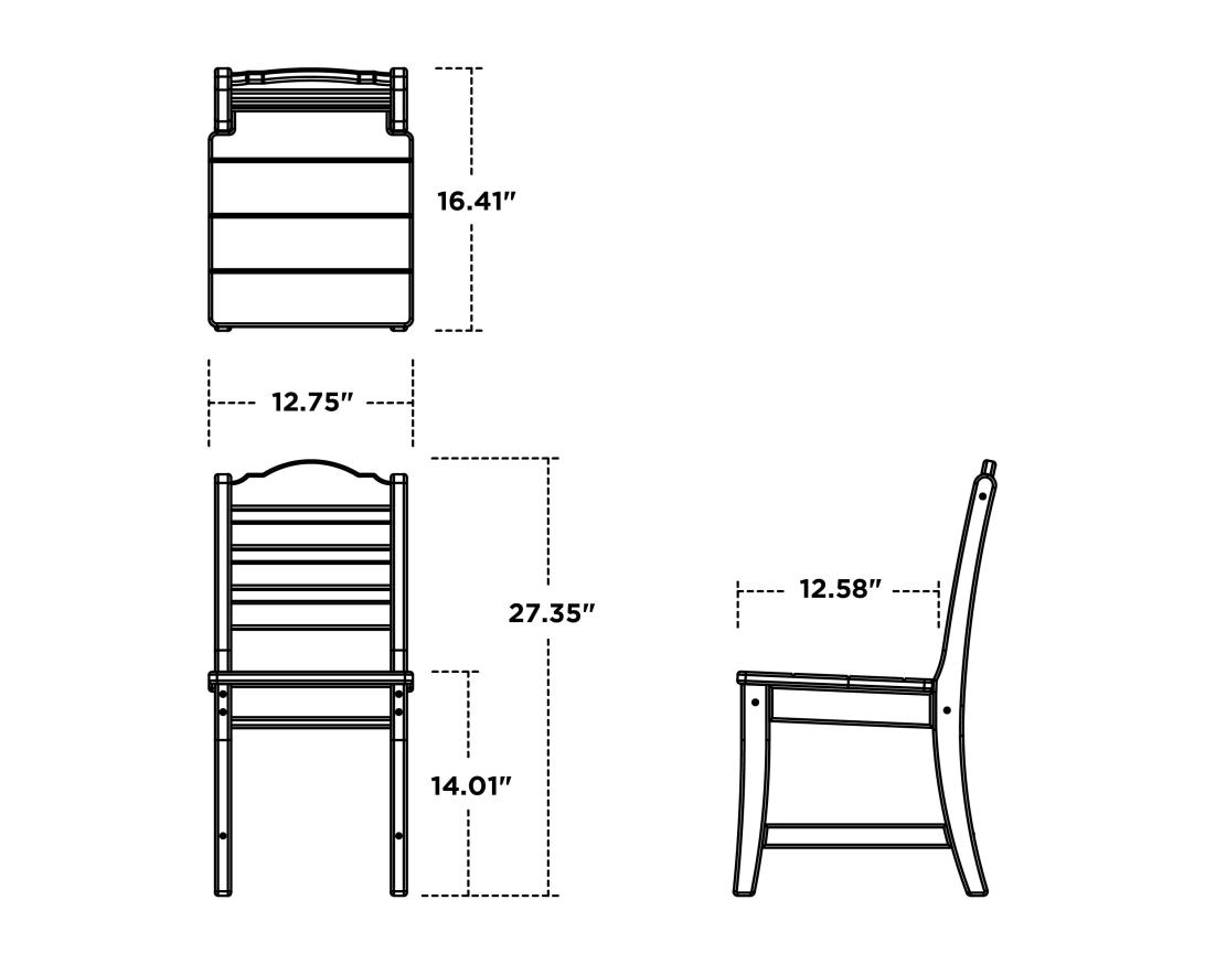 Dimensions for Savannah Kids Dining Chair