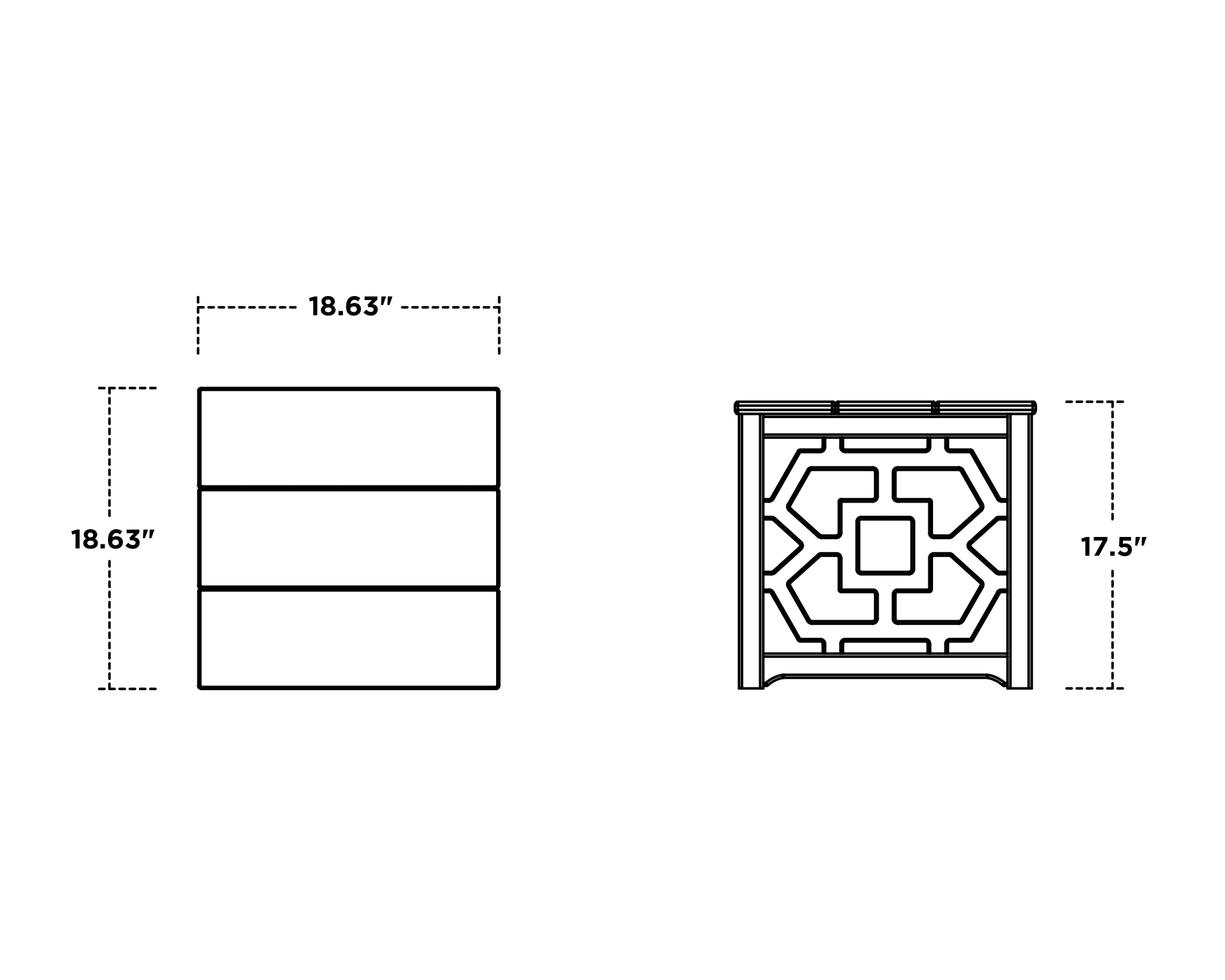 Dimensions for Chinoiserie Accent Table