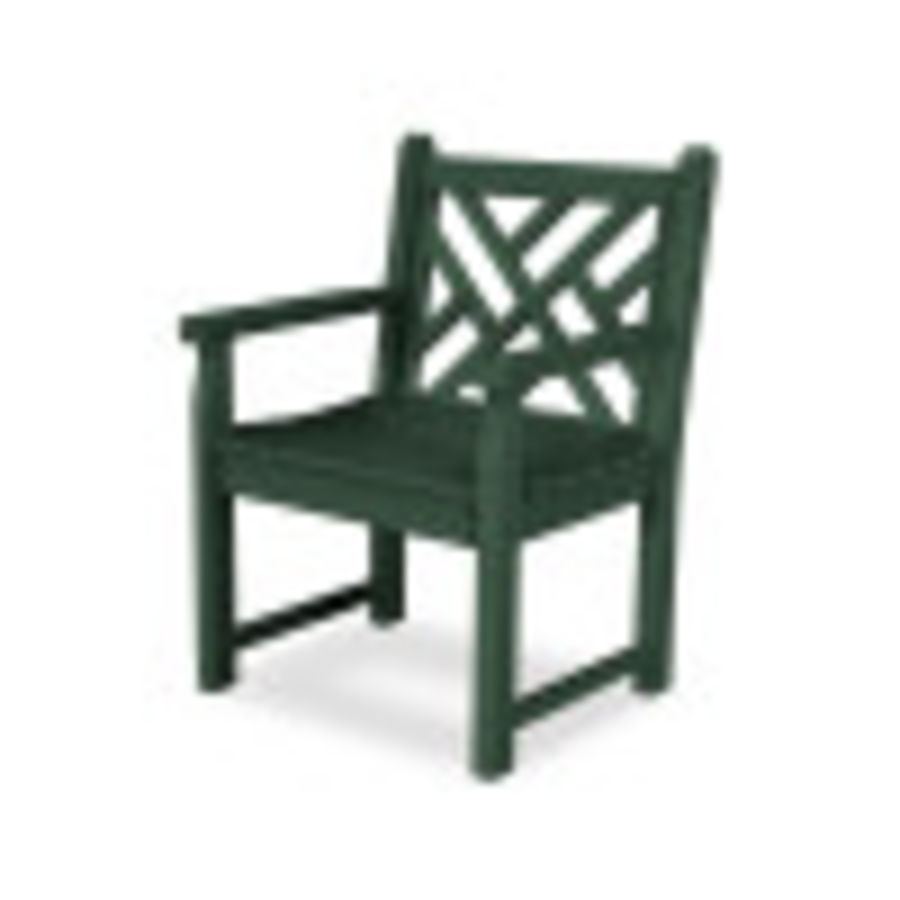 POLYWOOD Chippendale Garden Arm Chair in Green