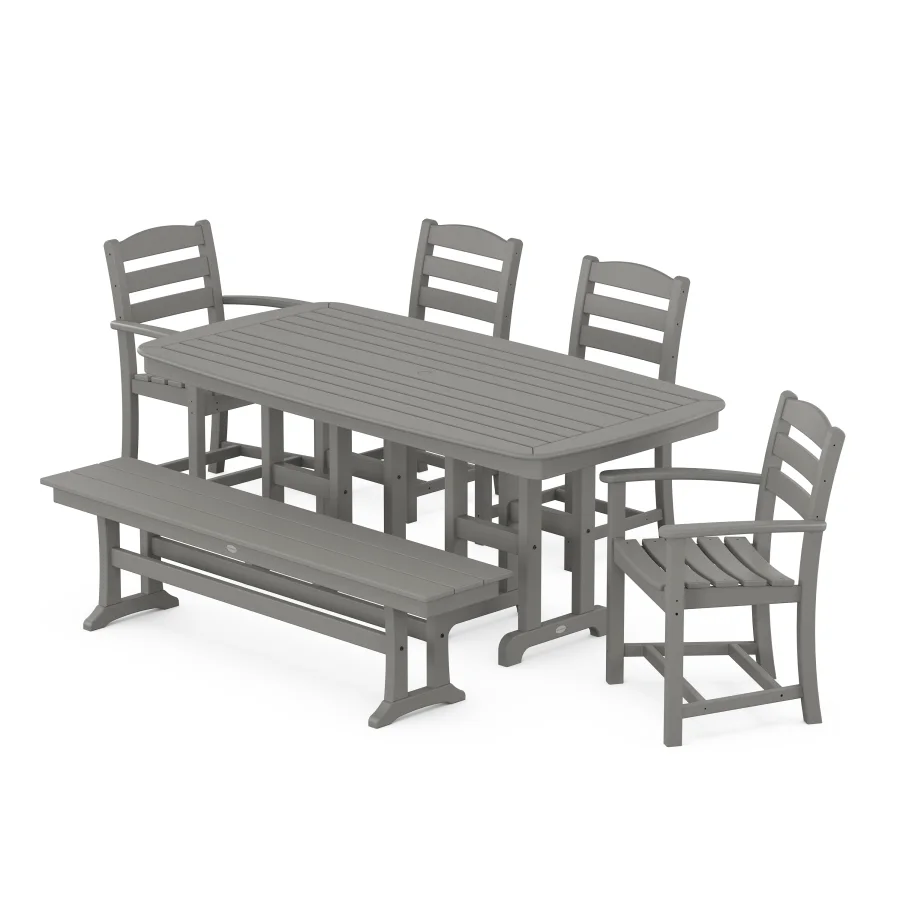 POLYWOOD La Casa Café 6-Piece Dining Set with Bench