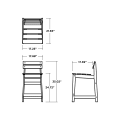 Thumbnail for Modern Studio Plaza Lowback Counter Chair