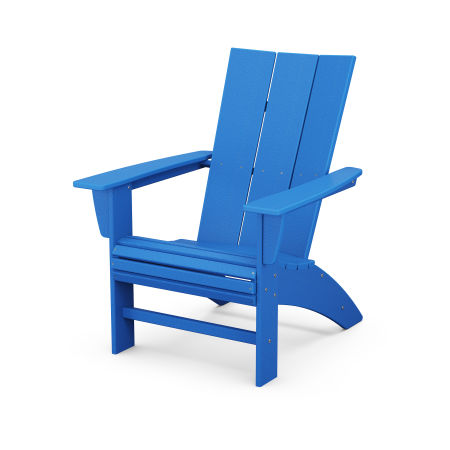 POLYWOOD Modern Curveback Adirondack in Pacific Blue