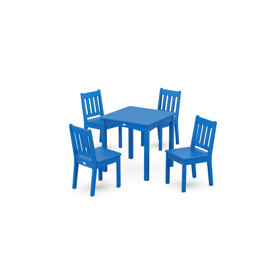 POLYWOOD Vineyard Kids 5-Piece Dining Set in Pacific Blue